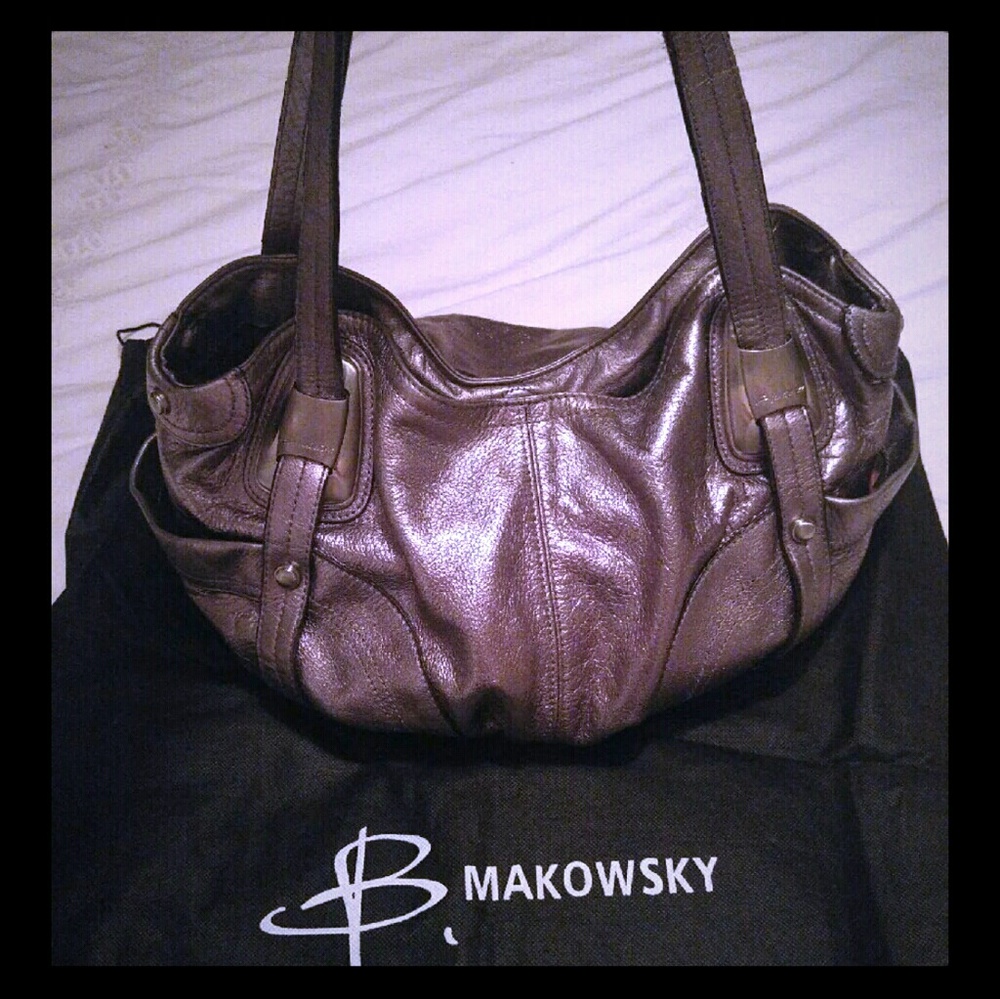Pewter B. Makowsky Handbag